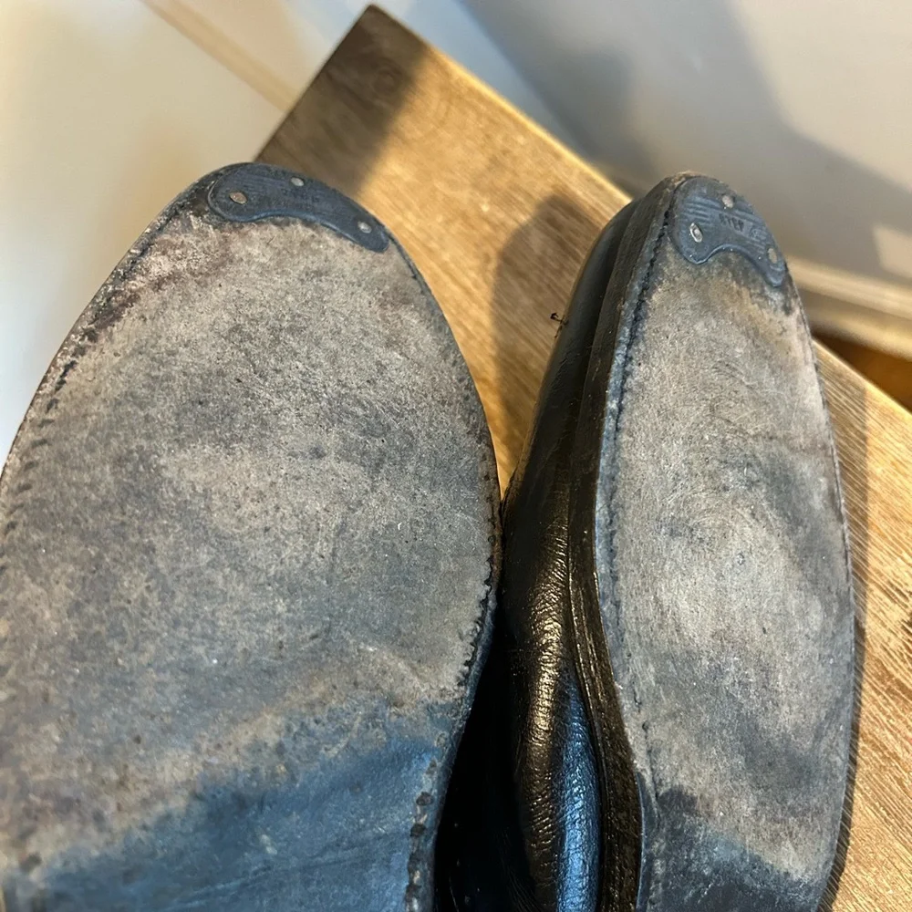 PEAL & CO BROOKS BROTHERS SHOES SIZE 10 D BLACK BROGUE OXFORD